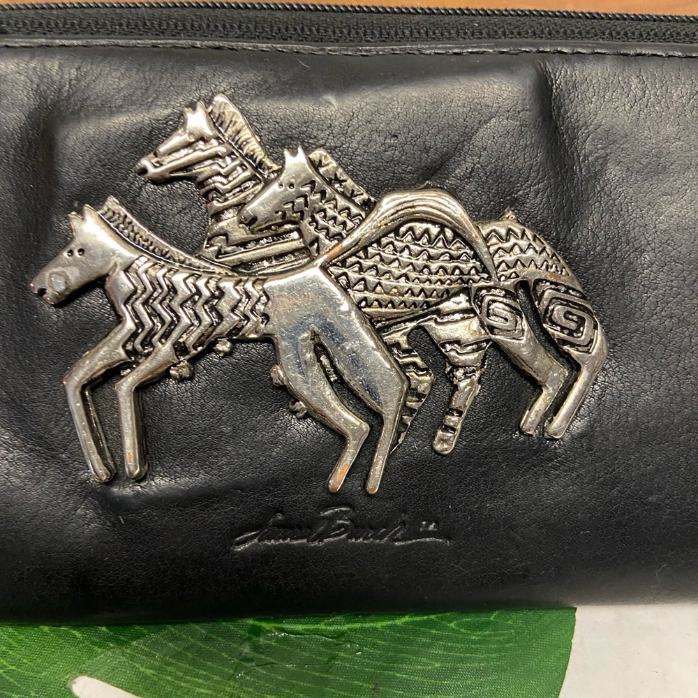 Laurel Burch Horses Mustangs Stallions Leather Wallet - Picture 2 of 13